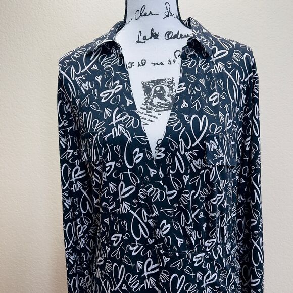 Torrid Studio Knit Surplice Faux Wrap Heart Dress Black White Size 2X edgy - Picture 11 of 15